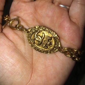 gold Chanel vintage belt